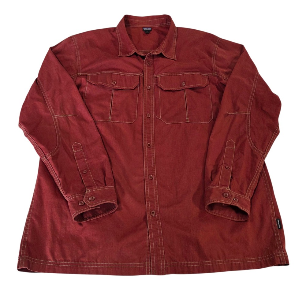 Patagonia 'M's All Seasons Field Shirt" Men Red L Organic Cotton Western Fishing
